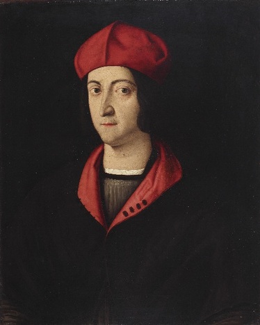 Cardinal Ippolito d’Este, ca. 1505, by Bartolomeo Veneto (1470-1531)  Dorotheum, Vienna